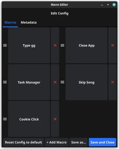 Config Editor Screenshot