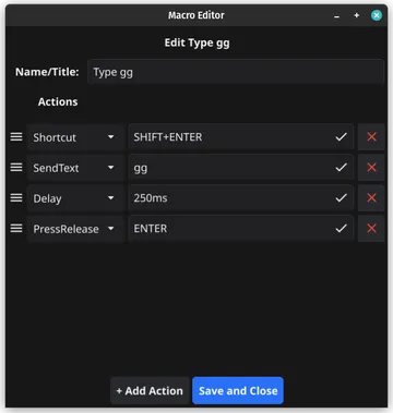 Macro Editor Screenshot